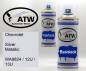 Preview: Chevrolet, Silver Metallic, WA9824 / 12U / 13U: 400ml Sprühdose + 400ml Klarlack - Set, von ATW Autoteile West.